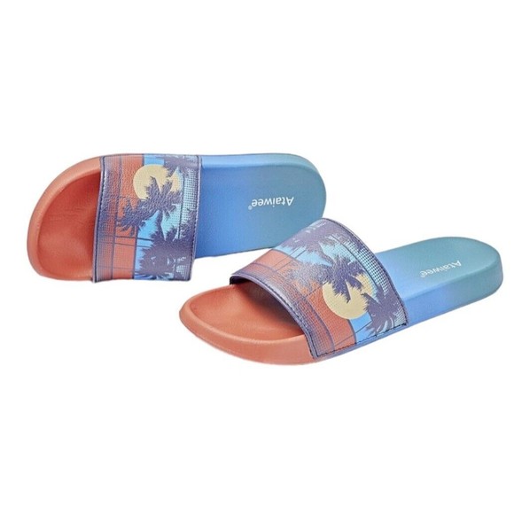 NEW Women Beach Slides Sandals Size 11 Colorful Ataiwee - Picture 6 of 6